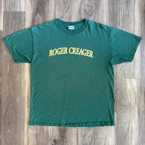 Vintage Roger Creager 1998 Everclear Band T-Shirt Men's Size L Green